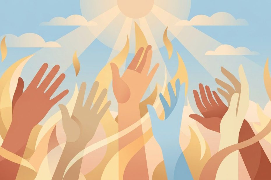 Seelen des Fegefeuers - Illustration prière catholique